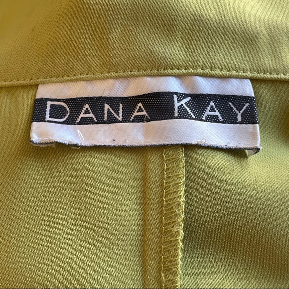 Dana Kay Jacket Blazer Lime Green Chartreuse EUC - Picture 11 of 12